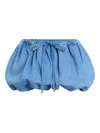 Patou Drawstrings Mini A-line Skirt In Blue