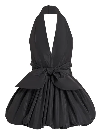 Patou Bloomer Faille Minidress In Black