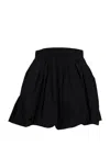 Patou Mini Skirt With High Waist And Pleats In Black