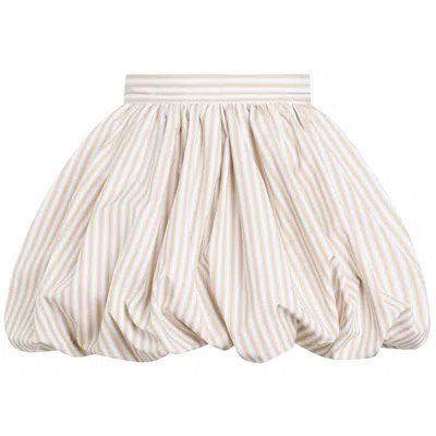 Pre-owned Patou Bloomer Mini Skirt 'dolce Coffee Stripes' | Brown | Women's Size 40