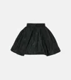 Patou Flared Draped Mini Skirt In Black