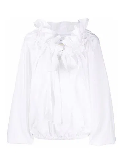 Patou Blouse With Ruffles In White
