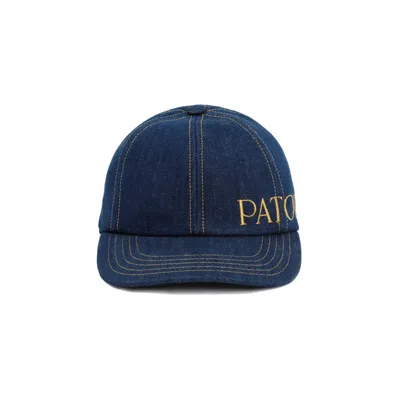 Patou Blue Cotton Denim Logo Cap
