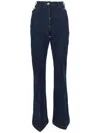 Patou Flare Denim Trousers In Blue