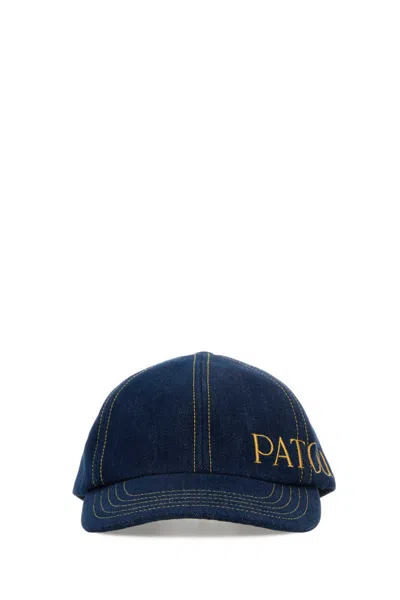 PATOU BLUE DENIM BASEBALL CAP