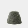 Patou Quilted Bucket Hat In Green