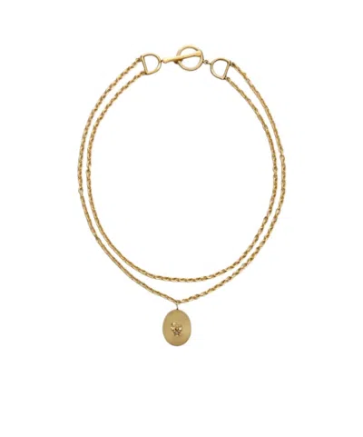 Patou Bocca-charm Necklace In Yellow