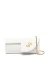 Patou Jp Calf Leather Clutch In White