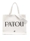 Patou Versatile Rectangular Tote Bag In White