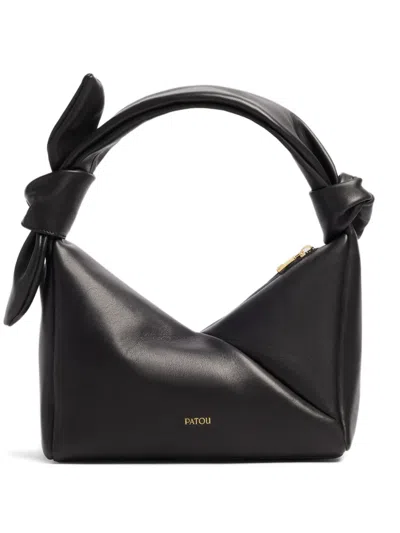 Patou Bonbonnette Knot-detail Shoulder Bag In Black