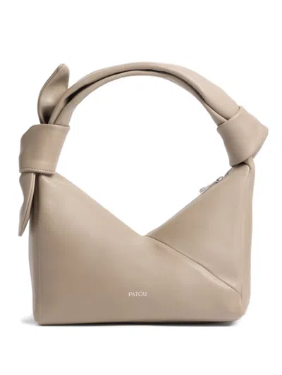 Patou Bonbonnette Knot-detail Shoulder Bag In Neutral