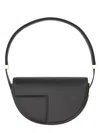 Patou Semi-round Shoulder Bag In Black
