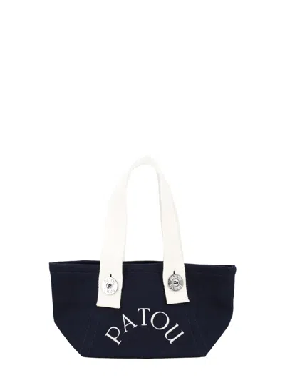 Patou Borsa Tote A Trapezio Pm In Blue