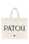 Patou Borsa Shopping In Cotone Bianco Donna