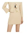 Patou Bouclé Mini Skirt In Neutral