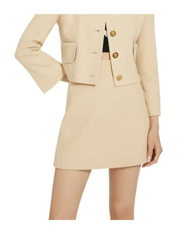 Patou Bouclé Mini Skirt In Neutral