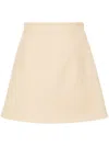 Patou Bouclé Mini Skirt In Neutrals