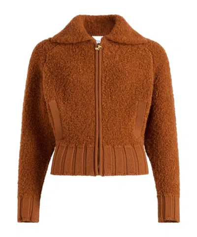 PATOU BOUCLÉ ZIP-FRONT JACKET