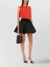 Patou Bow-detail Open-back Faille Crop Top