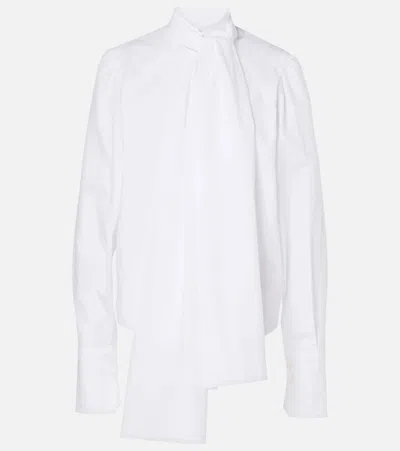 Patou Bow-detail Cotton Blouse In White