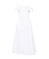 Patou Bow-detail Flared Midi Dress In White