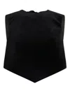 Patou Bow-detail Sleeveless Top In Black