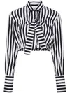 Patou Bow-detail Striped Blouse In White
