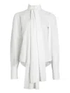 Patou Draped Collar Shirt With Buttoned Cuffs