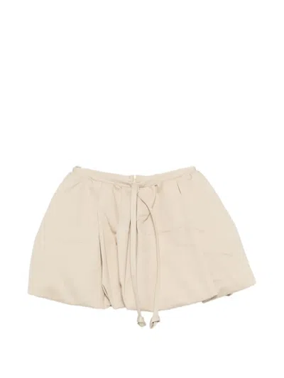 Patou Bow-detail Bubble-hem Skirt In Green