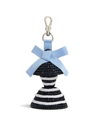 Patou Bow-detail Striped-print Doll Charm In Multi