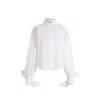 Patou Organic Cotton With Tied Sleeves Blouse In White