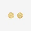 PATOU BRASS EARRINGS WITH ENGRAVED LOGO