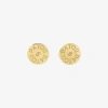 PATOU BRASS EARRINGS WITH ENGRAVED LOGO