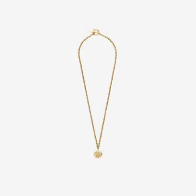 PATOU PATOU BRASS NECKLACE WITH LOGO CHARM