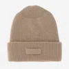 Patou Brown Logo-embroidered Beanie