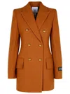 Patou Brown Wool Blend Blazer In Brown