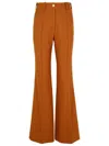 Patou Brown Wool Blend Flare Pants In Brown