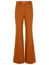 Patou Brown Wool Blend Flare Pants In Brown