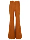 Patou Brown Wool Blend Flare Pants In Brown