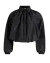 Patou Bubble Blouse In Recycled Faille In Black