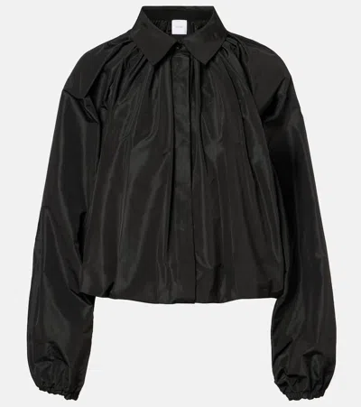 Patou Bubble Faille Blouse In Black