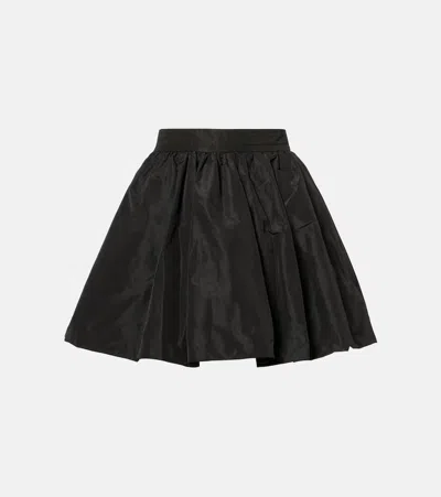 Patou Bubble Faille Miniskirt In Black