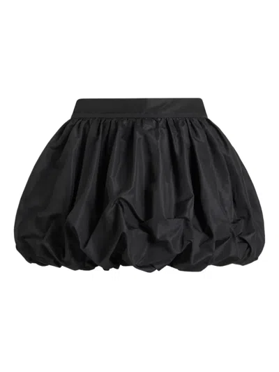 Patou Voluminous Gathered Mini Skirt In Black