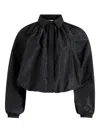 Patou Bubble Blouse In Recycled Faille In Black
