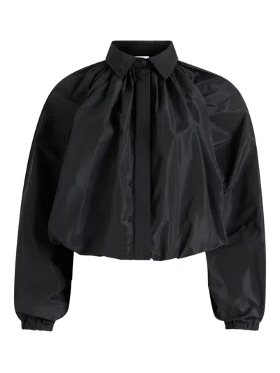 Patou Bubble-sleeve Blouse In Black