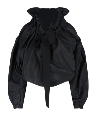 PATOU PATOU RUFFLED LONG SLEEVE TOP
