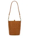 Patou Bucket Bag With Top Handle And Adjustable Strap In Brown