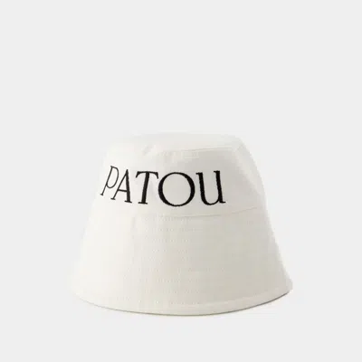 PATOU BUCKET HAT - PATOU - COTTON - WHITE