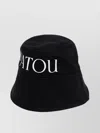 Patou Bucket Hat With Stitched Brim And Textured Fabric In Black