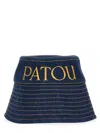 Patou Dark Blue Denim Hat In Blue